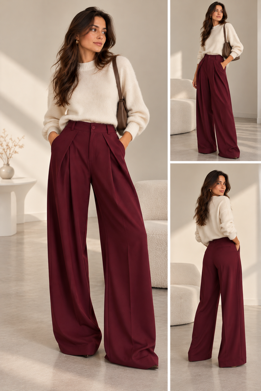 BORDEAUX WIDE LEG PANT LONG FIT