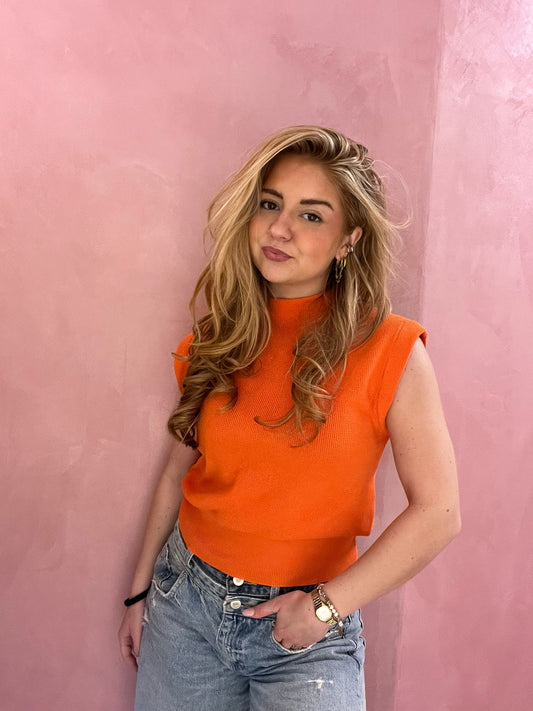 Orange Glow Knit Top – Musthave Essential