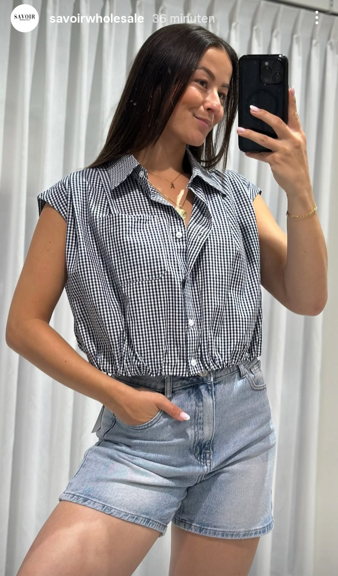Gingham Blouse – Tijdloos & Trendy