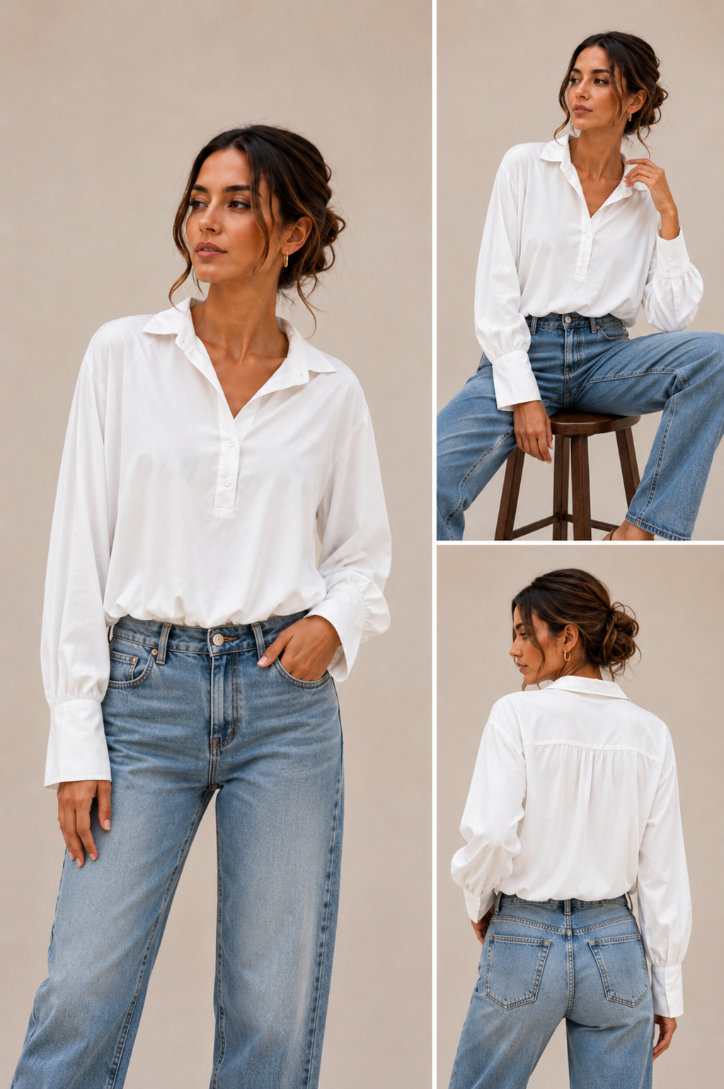 Witte Blouse – Relaxed Chic