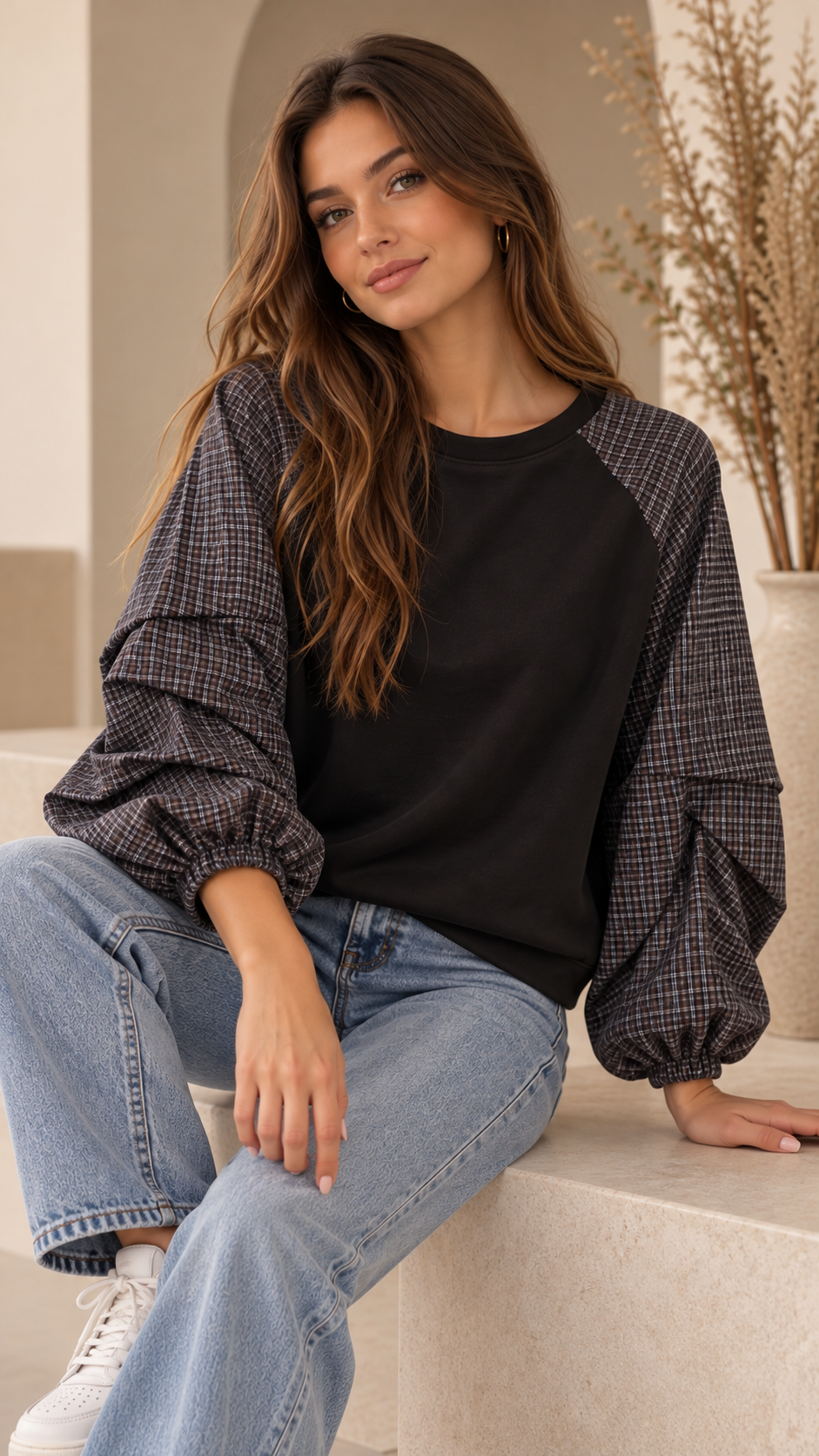 BRUINE TOP MET GERUITE BALLONMOUWEN