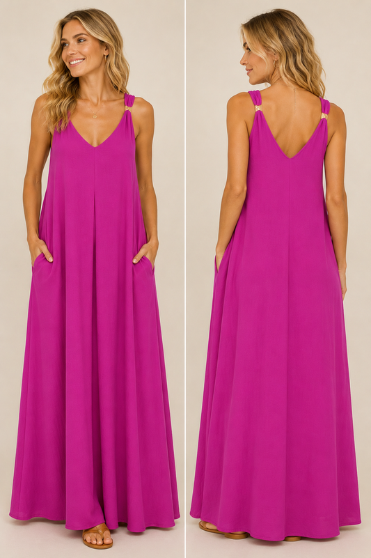 Maxi Jurk Fuchsia
